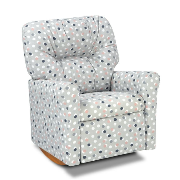 Dozydotes Contemporary Rocker Recliner Free Dots French Grey