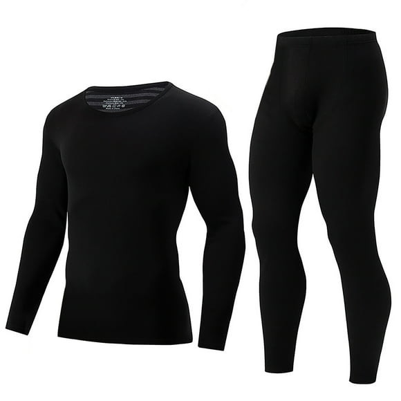 Men's Thermal Underwear Set Lined Base Layer Soft Warm Winter Long Top Bottom For Cold Weather