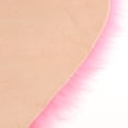 thumbnail image 3 of Alfombra de piel de oveja esponjosa con forma de corazón, de piel sintética, suave y sedosa. Rosado, 3 of 9