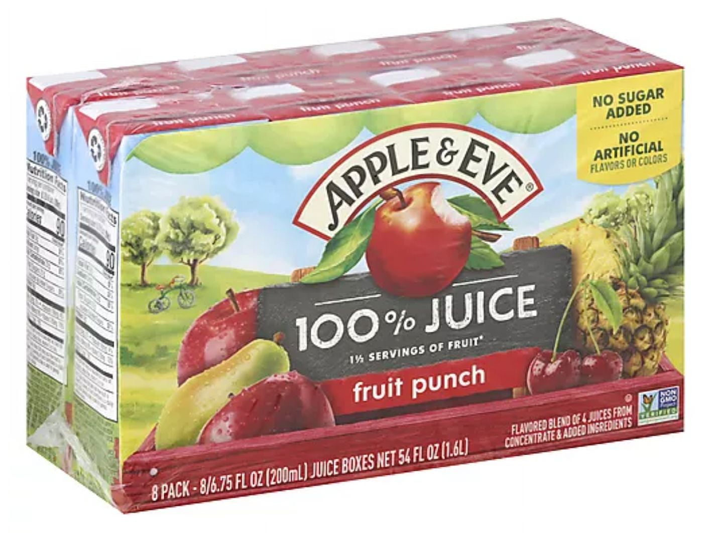 (2 pack) Apple & Eve Fruit Punch 100% Juice, 6.75 fl oz, 8 Count
