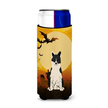 

Carolines Treasures BB4295MUK Halloween Russo-European Laika Spitz Michelob Ultra Hugger for slim cans Slim Can
