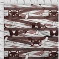 thumbnail image 4 of oneOone Polyester Spandex Brown Fabric Kids Craft Projects Decor Fabric Printed By The Yard 56 Inch Wide, 4 of 4