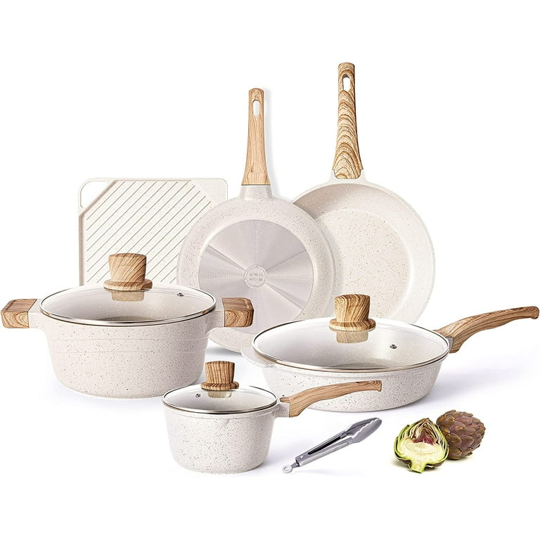 Pots and Pans Set - Kitchen Nonstick Cookware Sets Granite Frying