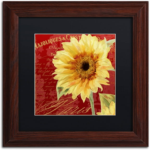 Trademark Fine Art "Ete III" Canvas Art by Color Bakery Black Matte, Wood Frame