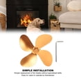 thumbnail image 3 of 4 Blade Aluminum Alloy Fireplace Fan Blade Replacement For Stove Fan Accessories, Improve Heating Efficiency, Easy Installation, Widely Compatible, 3 of 8