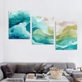 thumbnail image 4 of 2D Flat, Large Modern Abstract Canvas Wall Art  Minimalist Decor with Fluid Blue, Green, and Beige Design for Living Room, Bedroom, or Home Office, Bedroom Artwork , Wall Art Decor 12*16inch*3pcs, 4 of 6