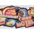 thumbnail image 1 of Glowing Entertainment Signs Black Wallpaper Border Retro Design, Roll 15' x 9.5", 1 of 3