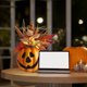 thumbnail image 4 of Adornos de Calabaza con Simulación de Cara de Fantasma, Arreglo Floral de Calavera, Decoración Floral para Halloween, Disfraz para Eventos, Diseño de Escena para El Hogar, 4 of 6