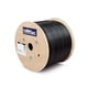 thumbnail image 1 of wonima11 CAT6 Outdoor Cable, 500ft, 23AWG Solid Bare Copper, Unshielded Twisted Pair (UTP), UV Resistant, Weatherproof, CMX, ETL Listed, 550MHz, Bulk Ethernet Cable, Wooden Spool- Black, 1 of 1