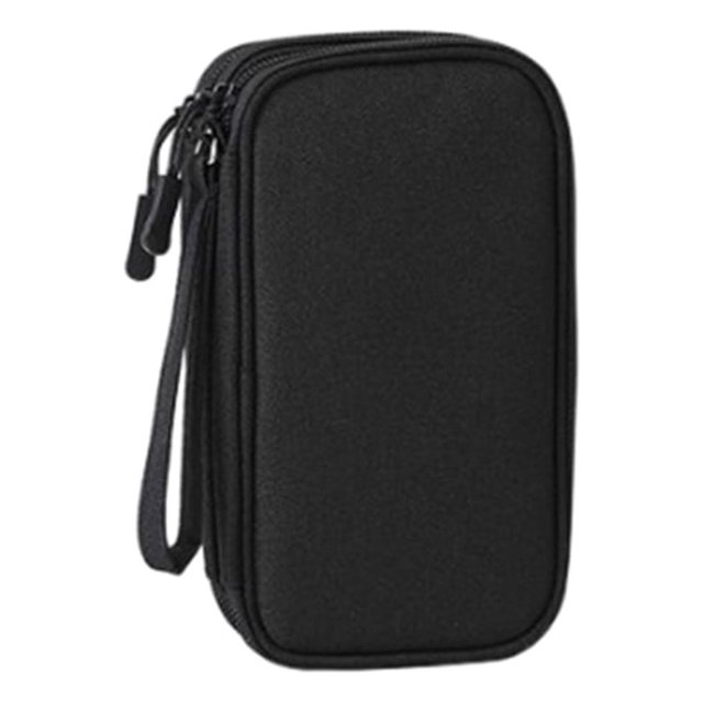 Monstrate Bolsa organizadora Estuche de transporte multifunción Bolsas para banco de energía Cable de datos Almacenamiento y organización del hogar Negro