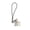 White, variant on Keychain Pendant Cartoon Ghost Shape Halloween Party Phone Pendant with Lanyard Backpack Accessories