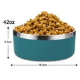thumbnail image 2 of Small Dog Food Bowls.Stainless Steel No Spill Dog Food Water Bowls.(42 OZ ) - Baby blue, 2 of 6