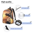 thumbnail image 3 of Disketp Sunset Dancing Dolphin A print Canvas Backpack Lightweight Travel Daypack Student Rucksack Laptop Backpack-, 3 of 5