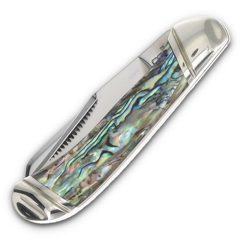 Rough Ryder Knives Rough Ryder Abalone Tiny Trapper Folding Knife RR2659