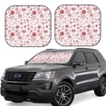 thumbnail image 2 of Uemuo Flower Leaves Printed 2 PCS Car Windshield Sun Shade, Auto Sun Heat and UV Rays Blocker, Foldable Automotive Front Window Sunshade Protector, 2 of 7