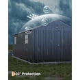 thumbnail image 4 of 12x20 FT Metal Carport, Enclosed Car Port with Reinforced Frame and Steel Roof for All-Weather Use, Metal Garage Shed for Full-Sized Pickup Trucks, 4 of 7