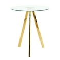 thumbnail image 3 of Gold- Legs Round Glass Dining Table, 31.5" Tempered Top, Stylish For Kitchen And Living Room Modern Clear With Legs, Home, 3 of 6