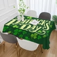 thumbnail image 5 of Dreamtimes St Patrick's Day Clover Tablecloth, Waterproof Washable Polyester Square Table Cover, Durable Tablecloth for Kitchen Dining Table Party Decor, 54"x72", 5 of 7