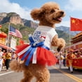 thumbnail image 6 of FeiFu 4th of July Girl Dog Dress with Independence Puppy Clothes for Small Dog 1st Independent Day Outfit Patriotic Pet Princess Skirt, 6 of 6