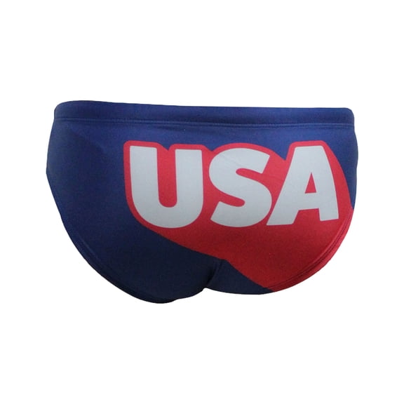 Men's Swimsuit Brief Athletic Swimwear MTS USA Blue, Water Polo, Underwater Rugby, High Performance