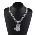 thumbnail image 2 of Trending hip-hop pendant with high-quality design, alloy fully encrusted with diamonds, featuring a 3D cartoon character pendant, 2 of 8