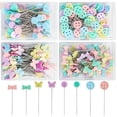 thumbnail image 1 of Jiaeri 100 Colorful Sewing Pins,Multi-Color Flat Head Fixing Pins for DIY Craft Embroidery,Manual Sewing Tools for Stitching,Wedding,and Party Decorations, 1 of 6