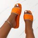 thumbnail image 2 of Sandalias deslizantes con decoración de diamantes de imitación para mujer - Elegantes zapatos de playa con punta cuadrada para caminar cómodo, 2 of 3