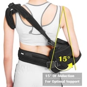 Shoulder Abduction Sling - For Injury Support, Rotator Cuff Pain, Dislocation, Surgery, Postoperative Shoulder Arm Support Shoulder Immobilizer with Abduction Pillow