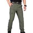 thumbnail image 2 of JEShifangjiusu Pantalones cargo elásticos para hombre, pantalones casuales, pantalones deportivos, pantalones sueltos para senderismo, pantalones para uso al aire libre con bolsillos, 2 of 4