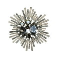 thumbnail image 2 of Hyasfey Unisex Brooch Flower Shape Rhinestone Decor Retro Bag Suit Coat Collar Hat Scarf Decoration Clothes Pin Party Prom Bride Wedding Garment Jewelry, 2 of 8