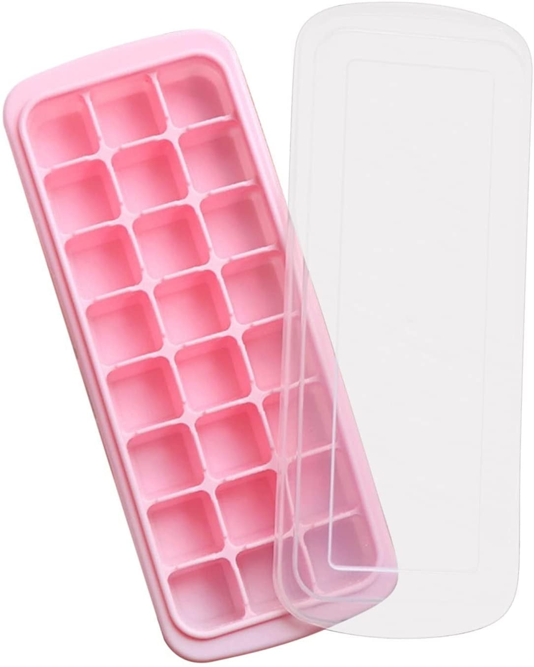 24 Cubes Silicone Ice Tray Silicone Ice Cubes Tray for Freezer Jelly Cubes Tray Airtight
