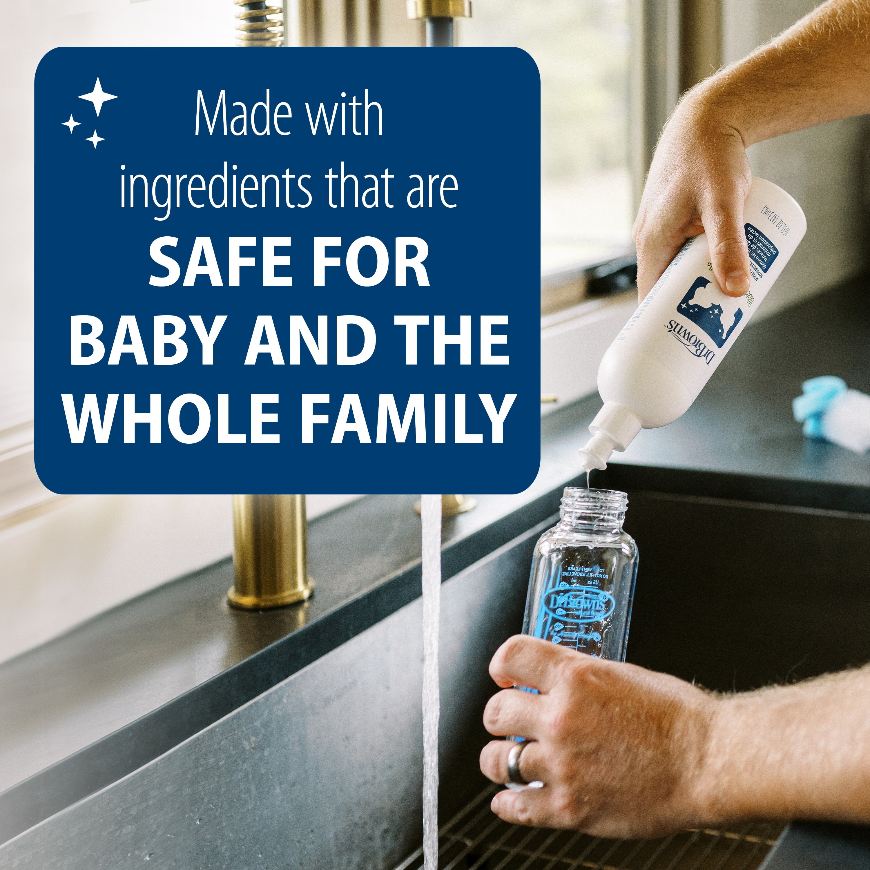 Dr. Brown’s Bottle & Dish Soap for Baby Bottles and Baby Accessories, Plant-Derived, Fragrance-Free
