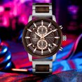 thumbnail image 2 of Reloj Deportivo De Madera Para Hombre, Reloj De Moda Multifuncional Con Pantalla De Calendario, Relojes Sencillos De Negocios Monstrate AP004882-02, 2 of 5
