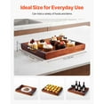 thumbnail image 2 of KFFKFF Acacia Wood Tray, Tray Board with Convenient Handles, Rustic Decorative Serving Platters, Perfect for Bedside Breakfast, Midday Meals, Kitchen Use, Living Room, Ottoman, Coffee Table, 2 of 9