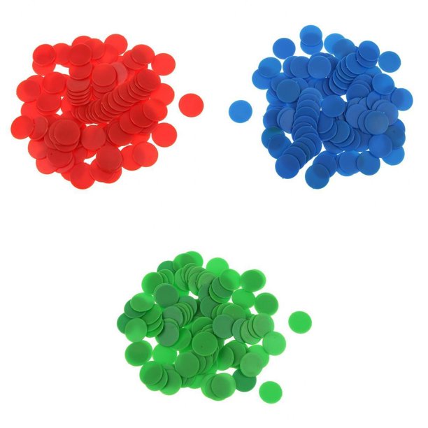 300 Fichas de Bingo, Contadores Translúcidos, Fichas de para Juegos, Matemáticas, 19mm