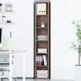 thumbnail image 6 of ALISENED 6 Cube Tall Skinny Bookcase, Narrow Organizer Shelf, Wood Corner Bookshelf, Storage Shelves, 6 of 7