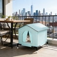 thumbnail image 5 of Outdoor Cat House, Waterproof Insulated Feral Cat Shelter Foldable Weatherproof Pet Tent With Raised Base, All Season Cat House For Porch Yard Garage Outdoor Rescue, 5 of 6