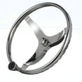 thumbnail image 2 of Seachoice 3 Spoke Sports Steering Wheel w/ Turning Knob, Fits 3/4-In. Tapered Shaft, 13.5-In. Diameter, 2 of 4