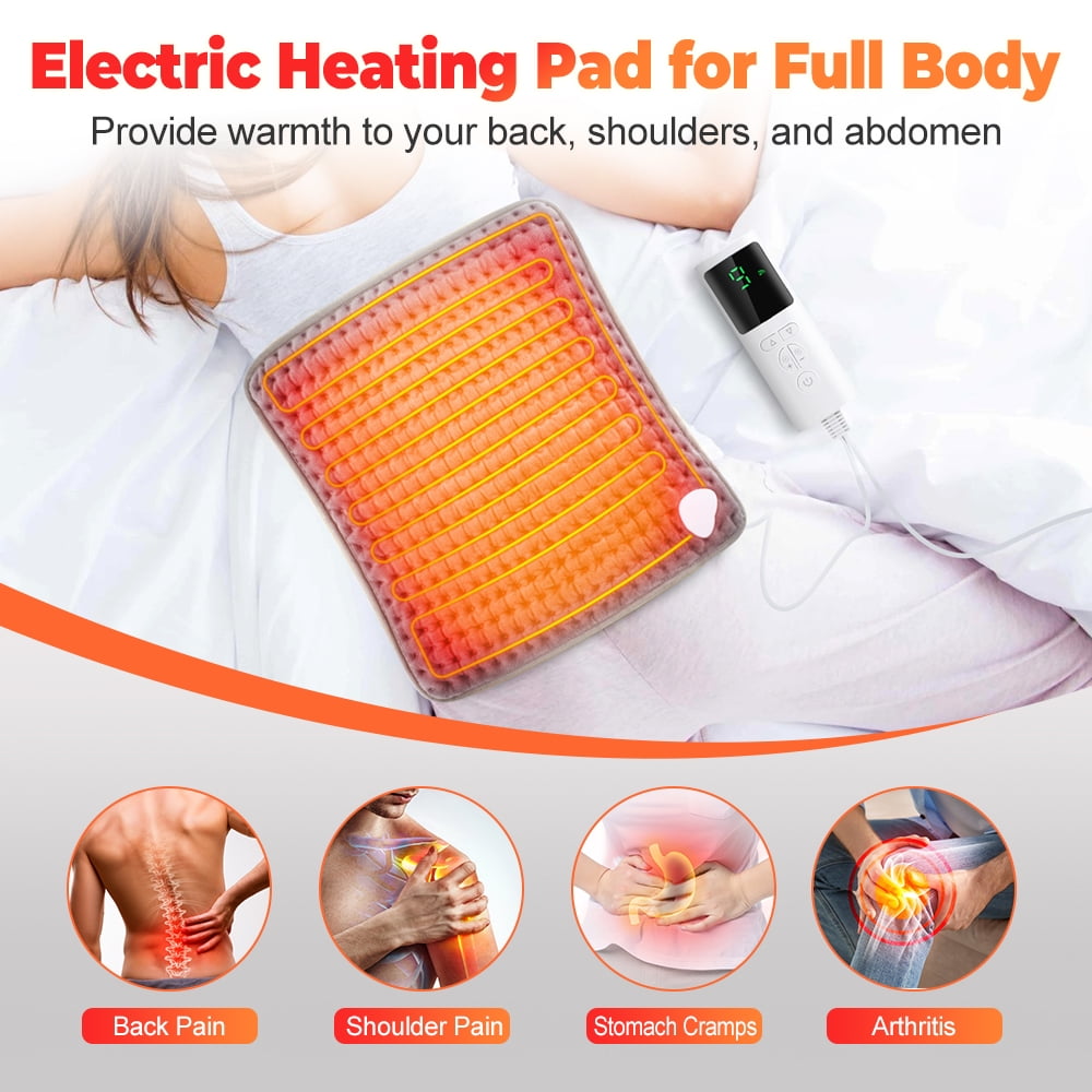 Foot Warmer Electric Heated Foot Warmers for Men and Women, 16"x16" Heat Pads Feet Warmer, 9 Temperature Setting 4 Timer Setting, Auto Shut Off Washable Fast Heat for Under Desk,Office,Home