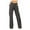 Grey, variant on WEAIXIMIUNG Womens Pants Size 12 Women's Casual Mid Waist Cargo Jeans Stretch Wide Leg Denim Pants with Pockets