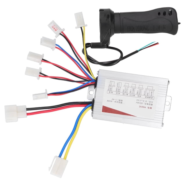 Jadeshay Kit de empuñadura de Acelerador de Bicicleta eléctrica Scooter eléctrico 36V 800W Controlador de Cepillo Kit de empuñadura de Acelerador de Cable Corto