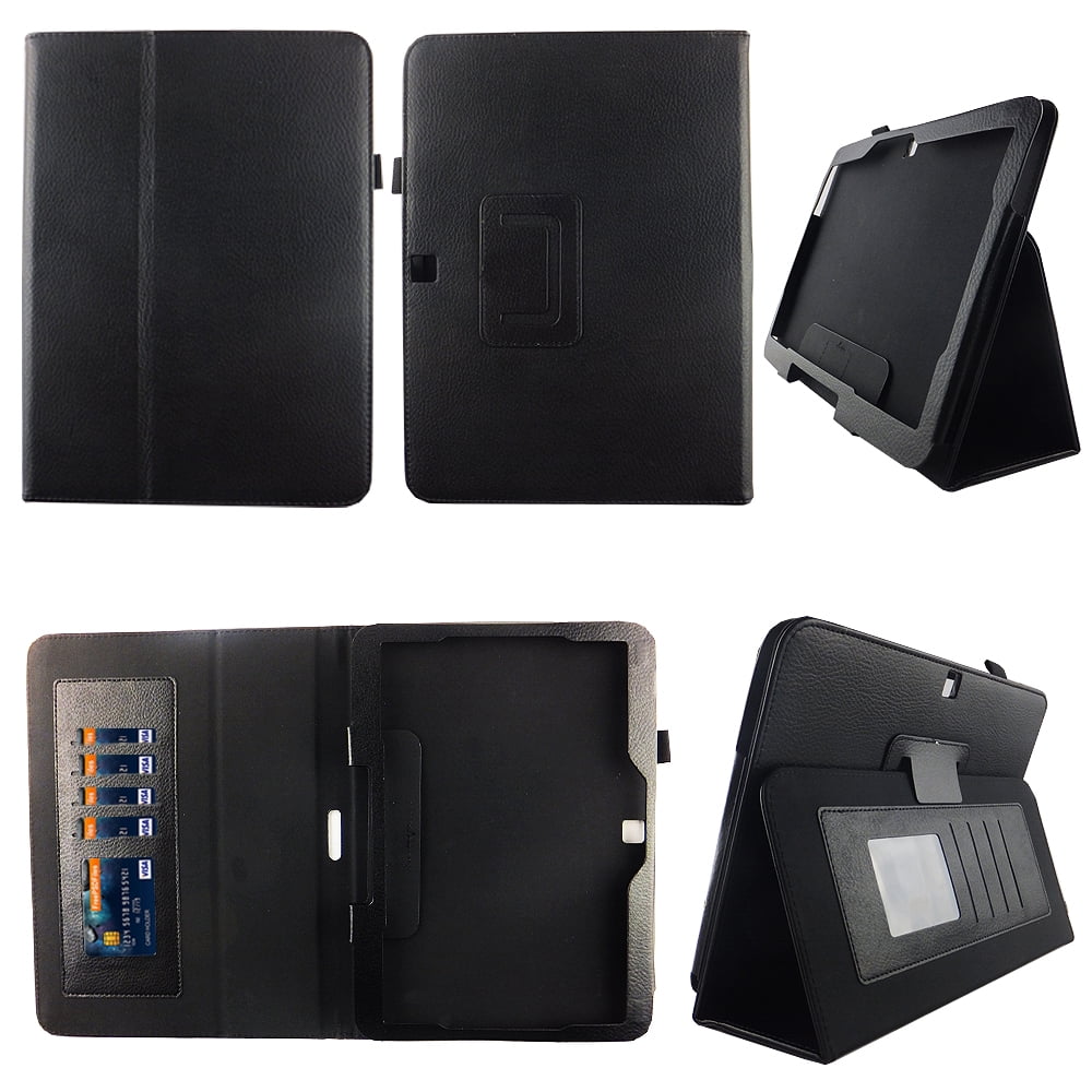 Black Samsung Galaxy Tab 4 10.1 / Tab 4 Nook 10.1 Folio Case Slim Fit