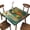 Arch Geometric Pattern, variant on Edge Fitted Square Elastic Tablecloth, Marble Pattern Printed on Stretchable Polyester Table Cover, for Holiday Family Banquet and Patio Use, Fit for 36" x 36" Square Table