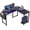 Black, variant on Nextay L Shaped Computer Desk - Gaming Table Corner Desk 50 Inch PC White Writing Desk Study Desks with Wooden Desktop CPU Stand Side Bag Reversible for Home Office Room Small Space，Black