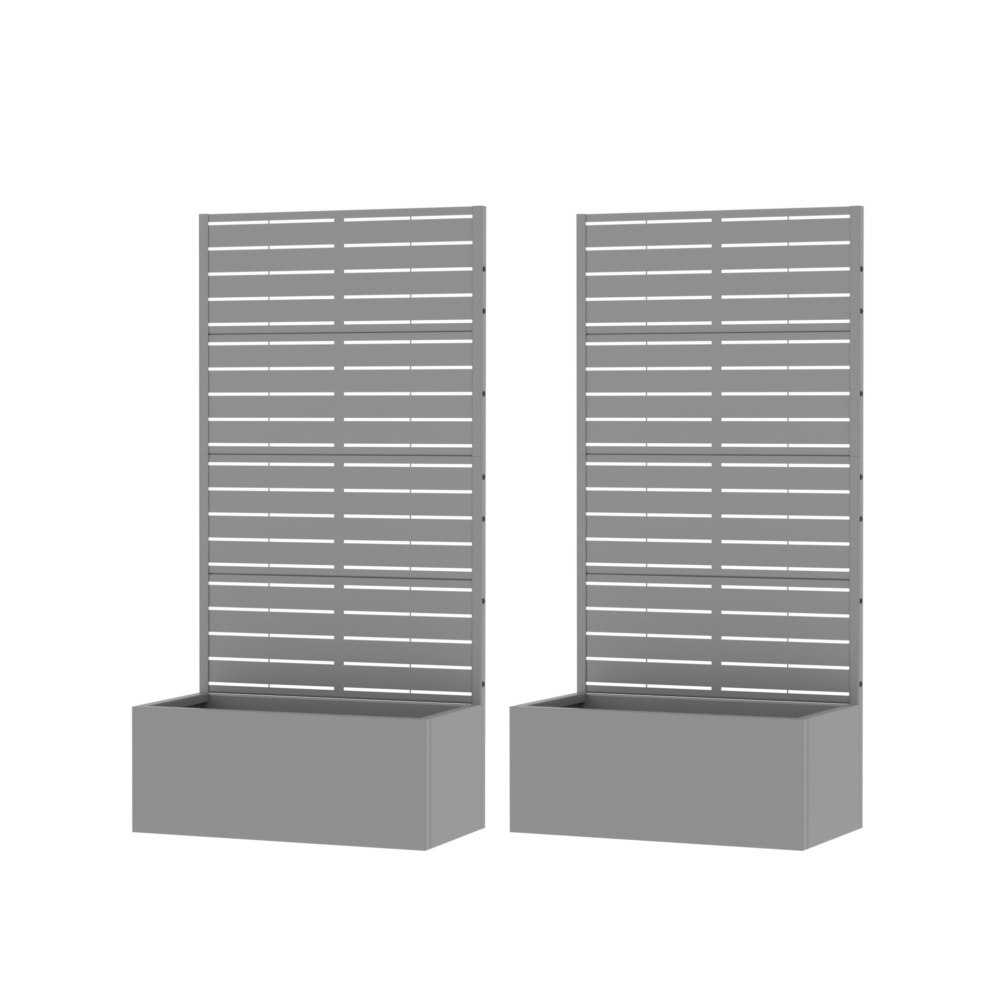 MAYEERTY 59*30in Outdoor Metal Planter Box, Removable Outdoor Planter, Portable Garden Planter Box for Balcony, Garden, Yard