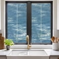 thumbnail image 3 of Vintage Blue Window Privacy Film, Modern Abstract Art Ombre Static Cling UV Sun Blocking Tint Film Heat Control Windows Films for Bedroom Bathroom, Window Stickers 17.7"x39.3", 3 of 8