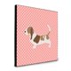 thumbnail image 1 of "Treasures Basset Hound Checkerboard Pink Panel decoración de pared, multicolor" Caroline's Treasures BB3602UP88, 1 of 1