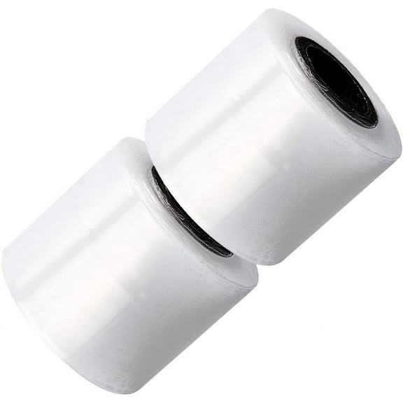 2 Rolls Shrink Wrap Stretch Film 5cmx400m Stretch Wrap Film Durable Plastic Shrink Film Shrink Wrap Roll Heavy Duty Stretched for Moving Stretch Wrap Transparent Cosmetics Travel Packaging