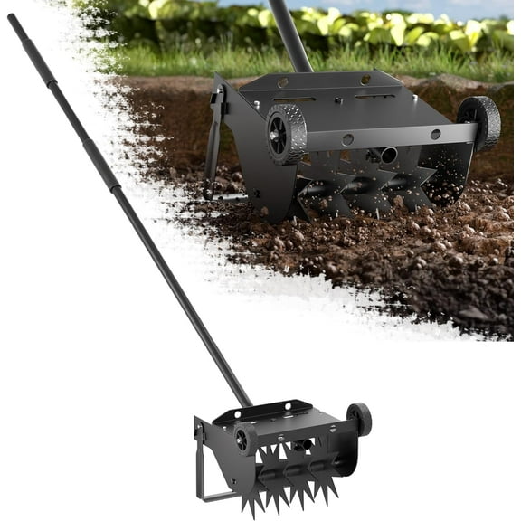 Unbranded 66.5 Inch Garden Weeder and Crumbler Soil Tiller with Adjustable Foam Handle
