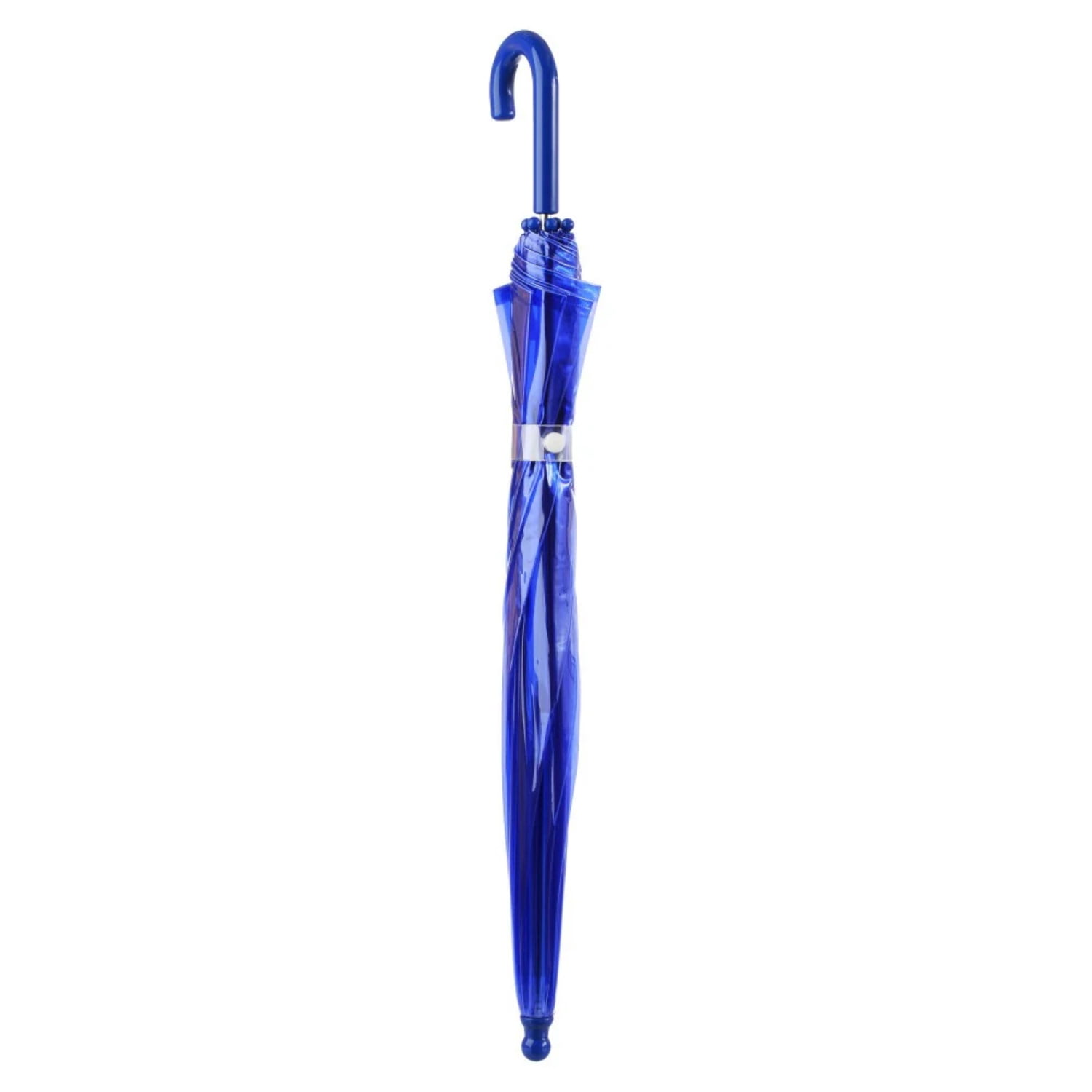 Kids Vinyl Pinch-Proof Clear Bubble Umbrella, Blue